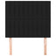sengegavl sort 90x5x118/128 cm stof