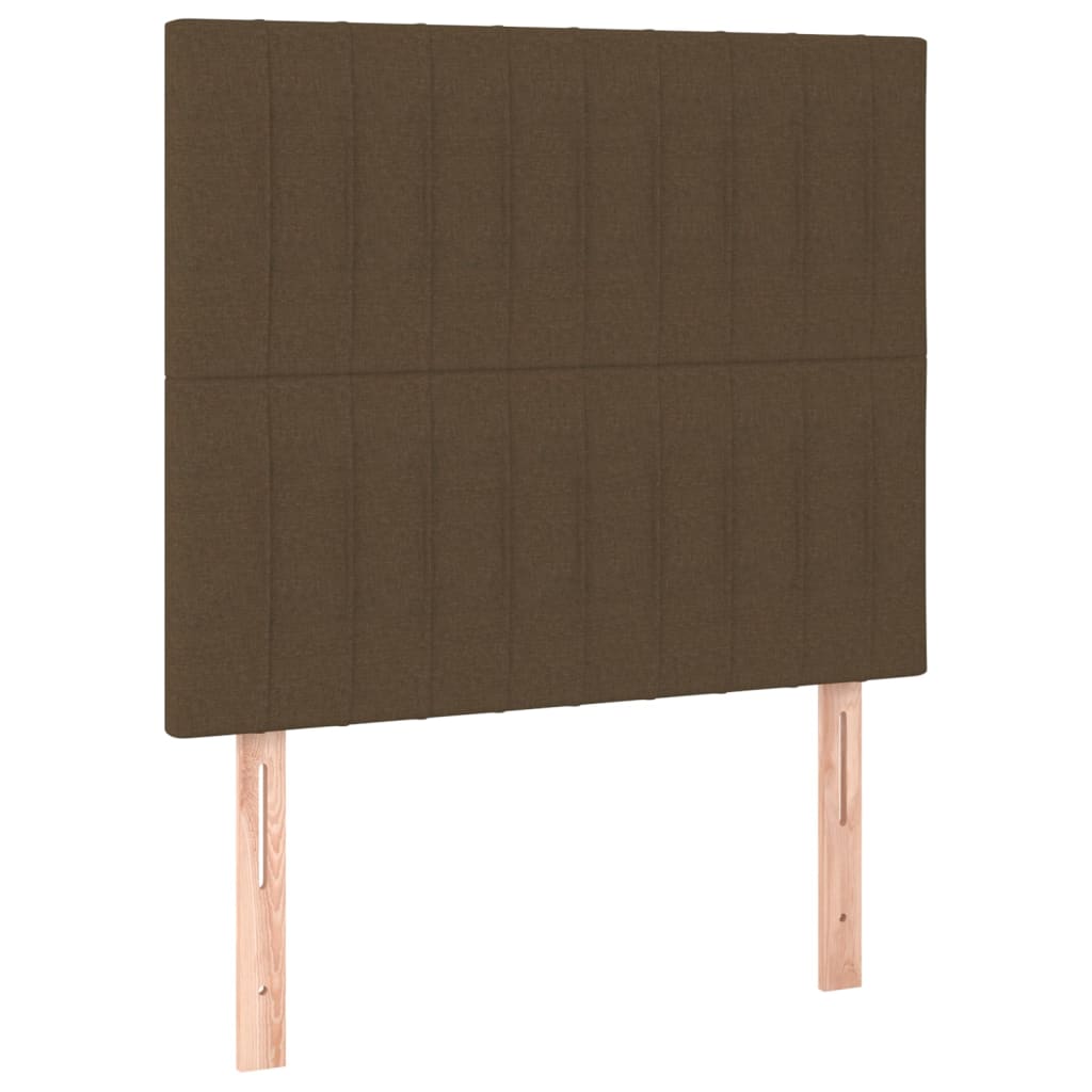 sengegavl mørkebrun 90x5x118/128 cm stof