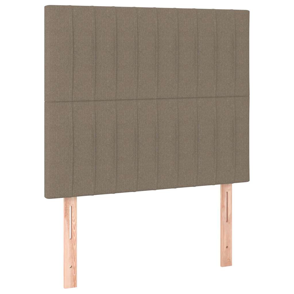 sengegavl Taupe 90x5x118/128 cm Stof