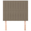 sengegavl Taupe 90x5x118/128 cm Stof