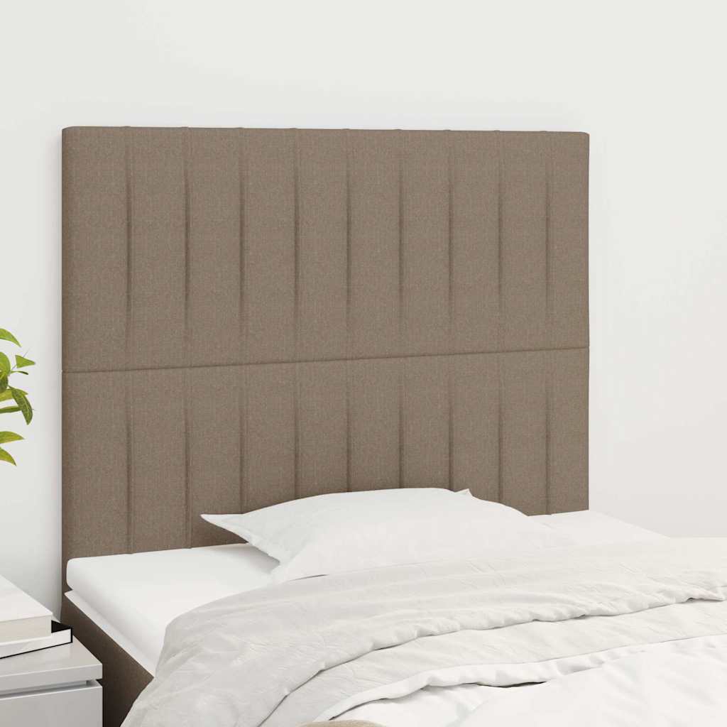 sengegavl Taupe 90x5x118/128 cm Stof