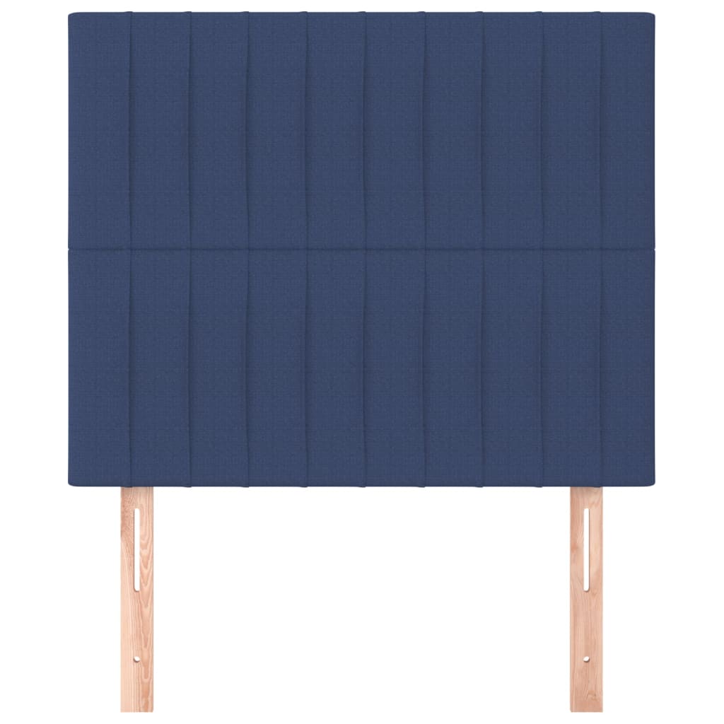 sengegavl blå 90x5x118/128 cm stof