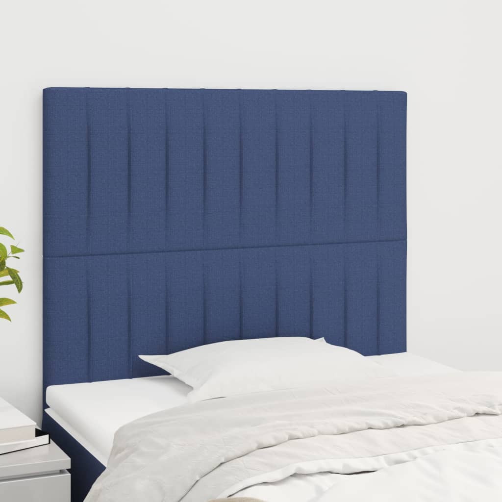 sengegavl blå 90x5x118/128 cm stof