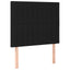 sengegavl sort 100x5x118/128 cm stof