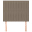 sengegavl taupe 100x5x118/128 cm stof
