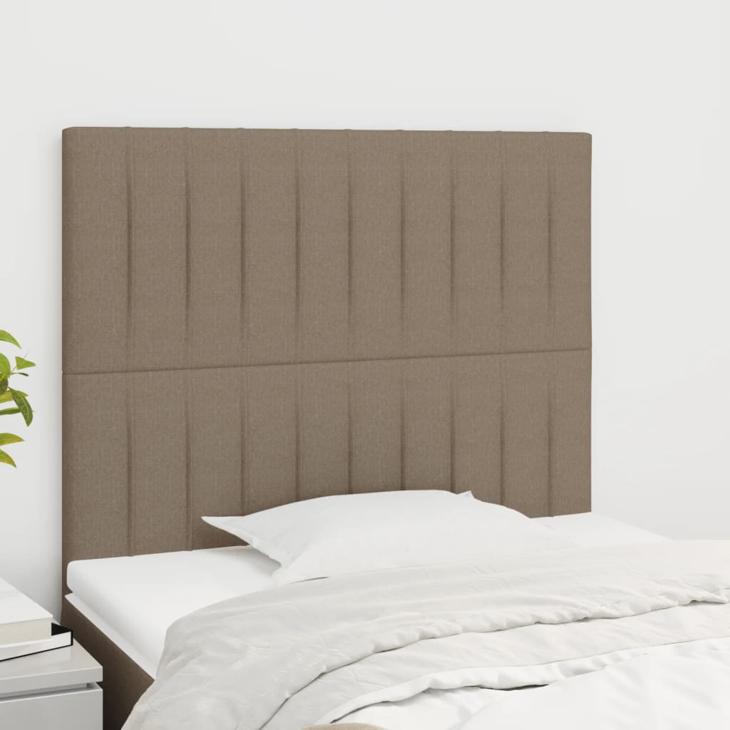 sengegavl taupe 100x5x118/128 cm stof
