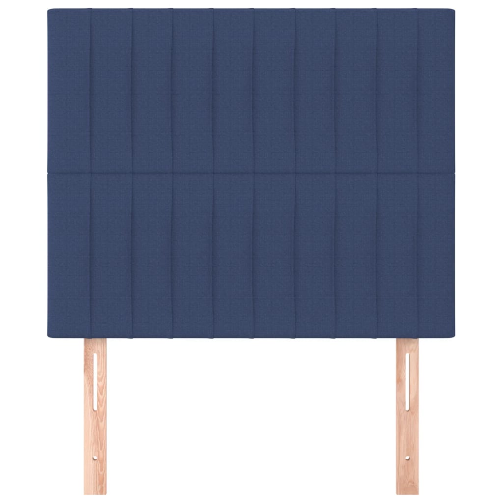 sengegavl blå 100x5x118/128 cm stof