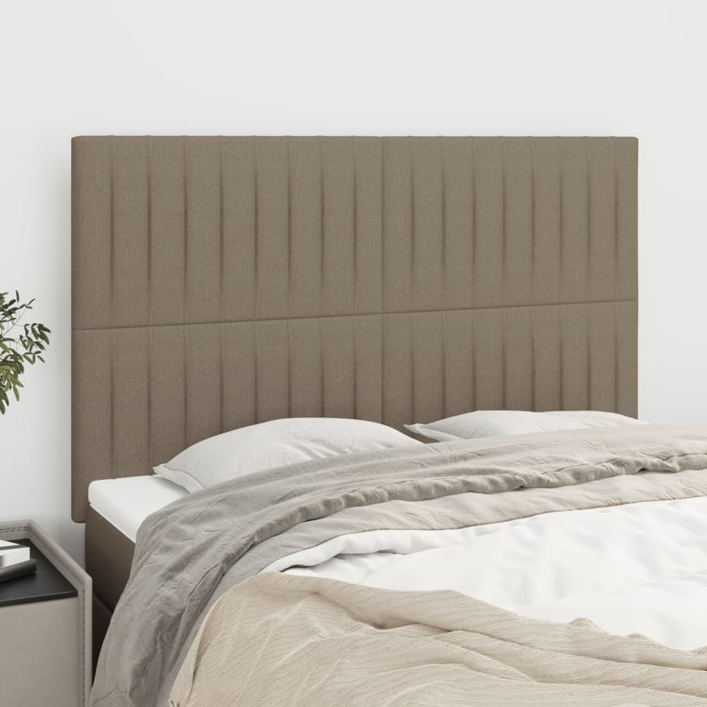 sengegavl taupe 144x5x118/128 cm stof