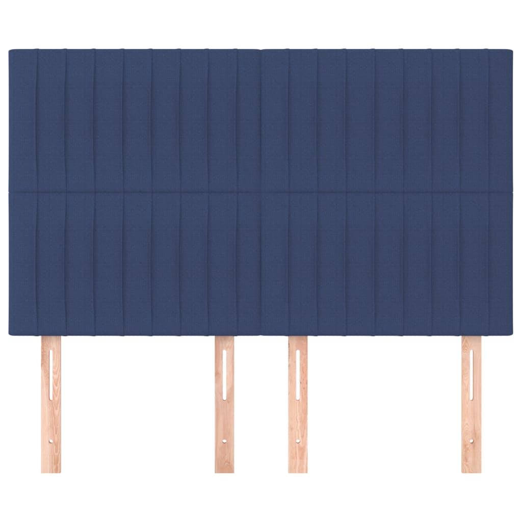 sengegavl blå 144x5x118/128 cm stof