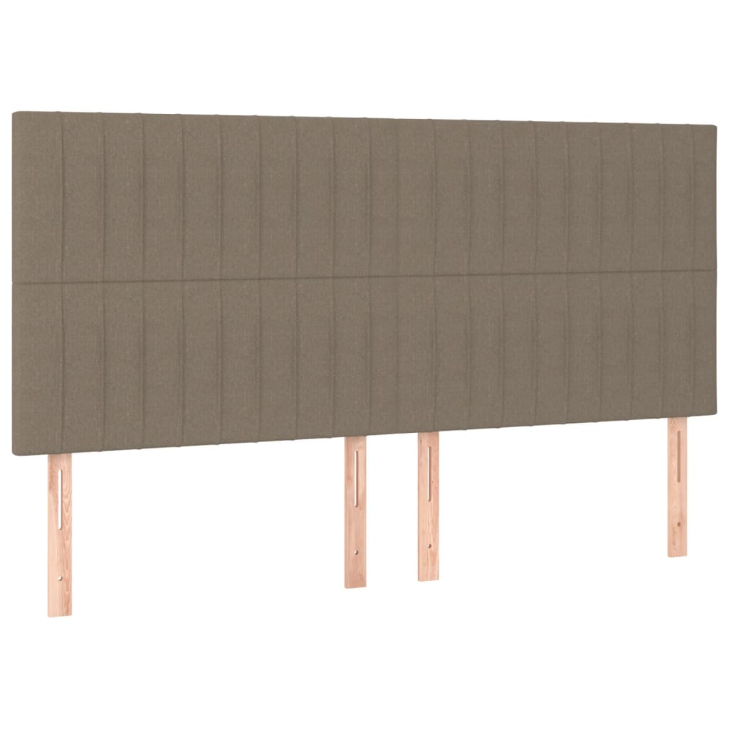 sengegavl taupe 160x5x118/128 cm stof