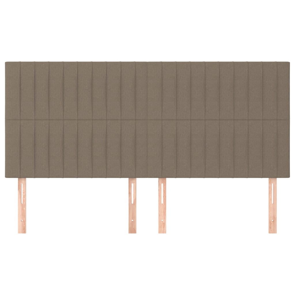 sengegavl taupe 160x5x118/128 cm stof