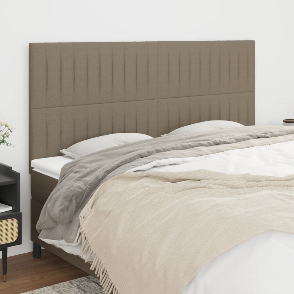sengegavl taupe 160x5x118/128 cm stof