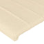 sengegavl cremefarvet 160x5x118/128 cm stof