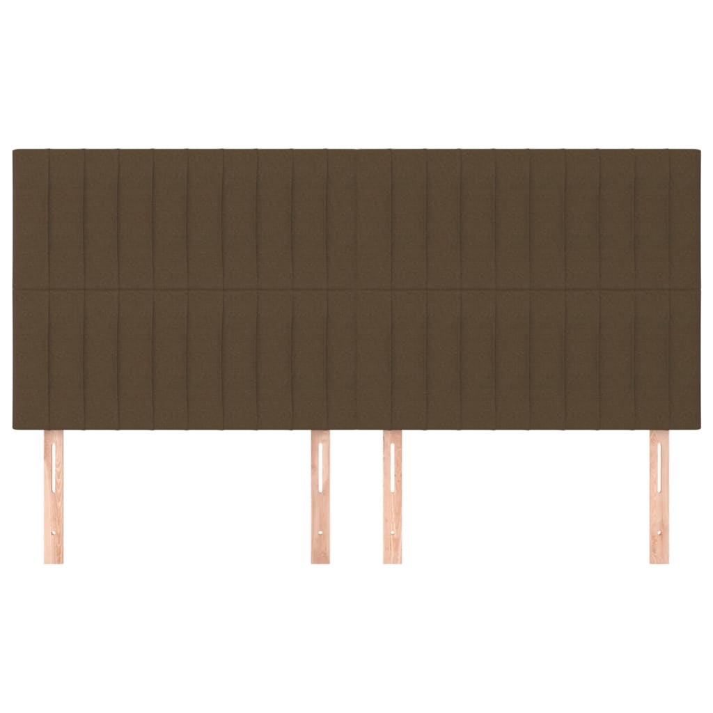 sengegavl mørkebrun 180x5x118/128 cm stof