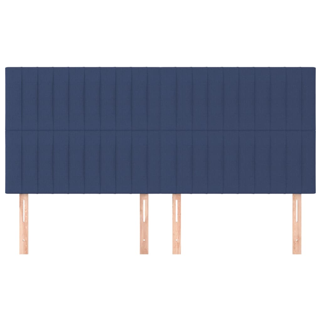 sengegavl blå 180x5x118/128 cm stof