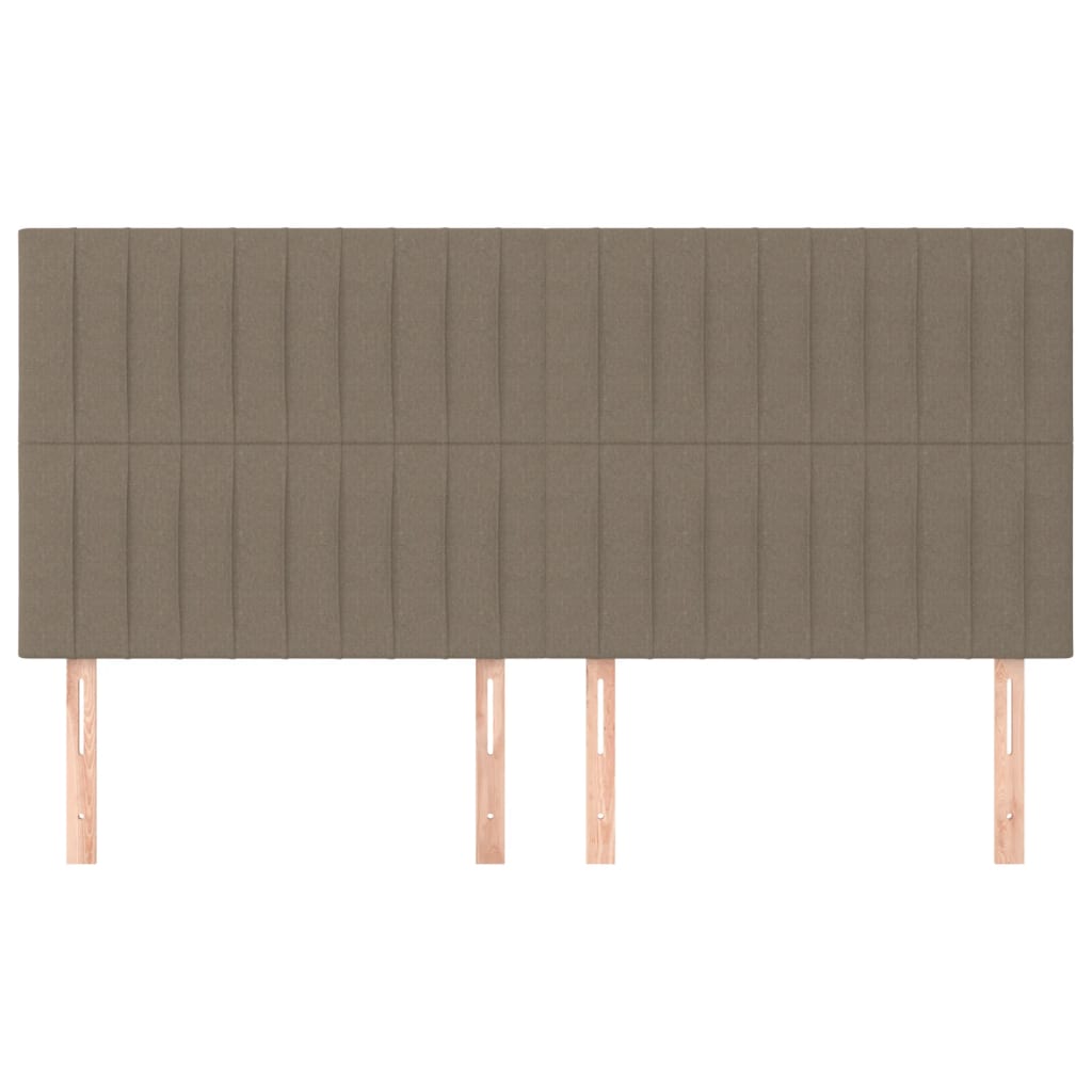 sengegavl taupe 200x5x118/128 cm stof