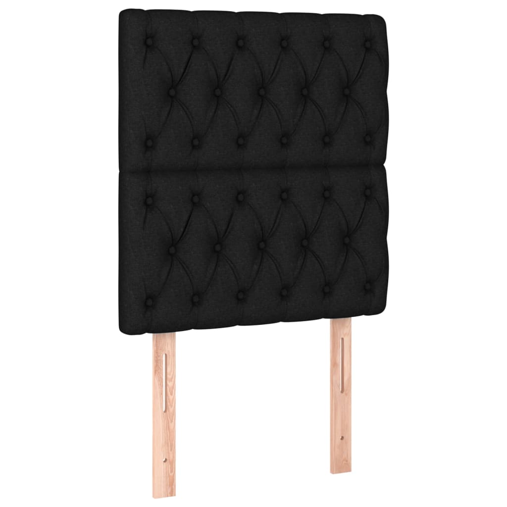 sengegavle 2 stk. 80x7x78/88 cm stof sort