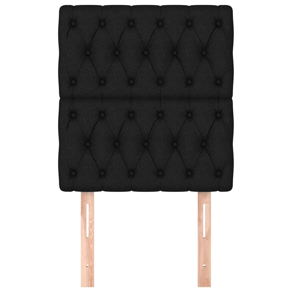 sengegavle 2 stk. 80x7x78/88 cm stof sort