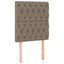 sengegavl taupe 80x7x118/128 cm stof