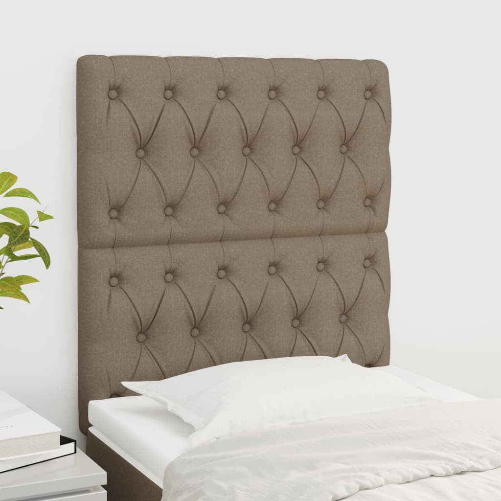 sengegavl taupe 80x7x118/128 cm stof