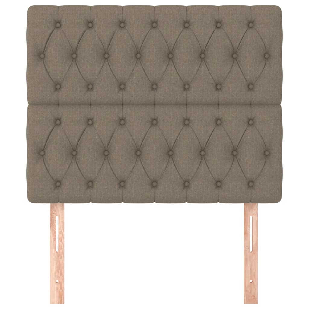 sengegavl Taupe 90x7x118/128 cm Stof