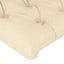 sengegavl cremefarvet 90x7x118/128 cm stof