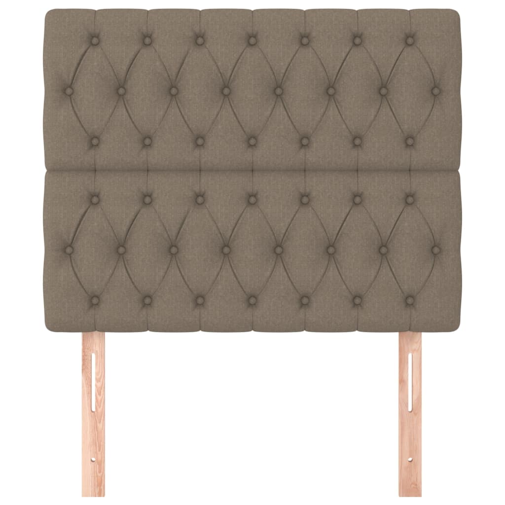 sengegavl taupe 100x7x118/128 cm stof