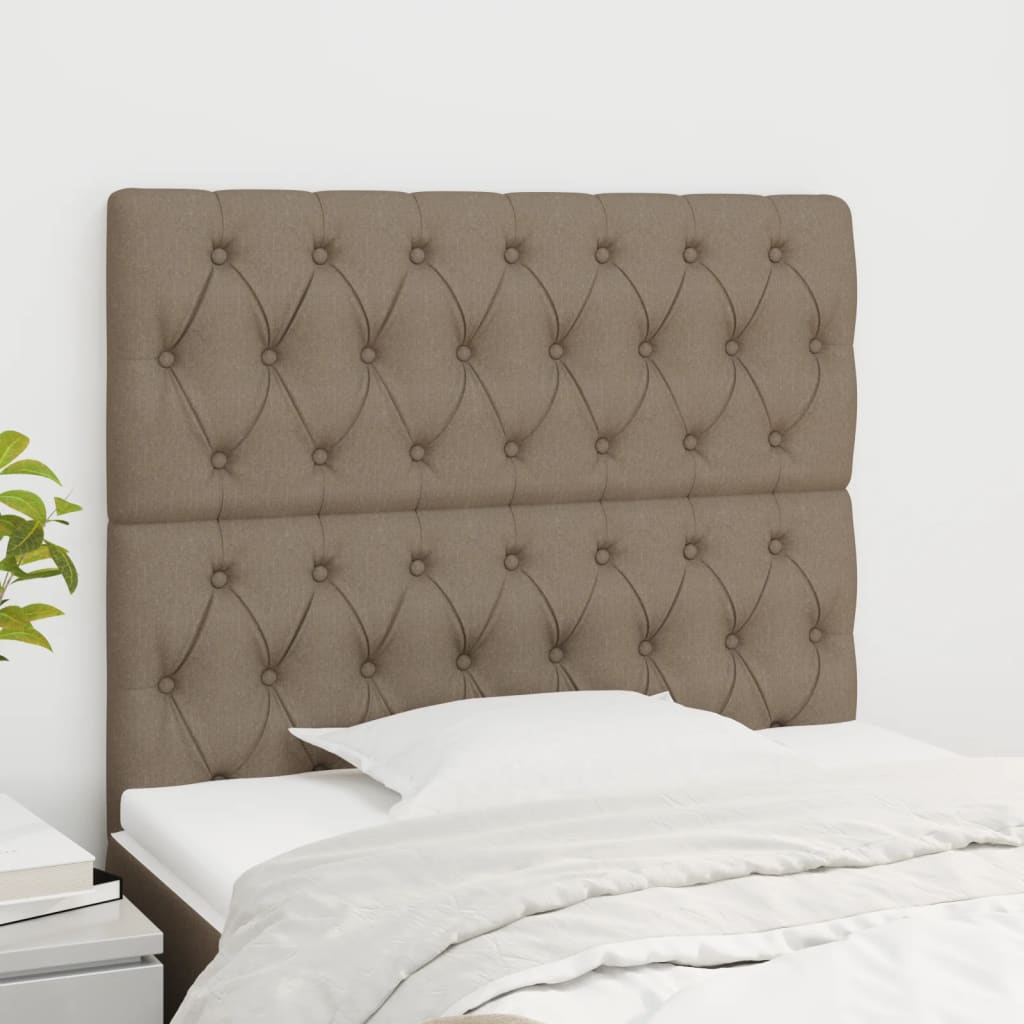 sengegavl taupe 100x7x118/128 cm stof