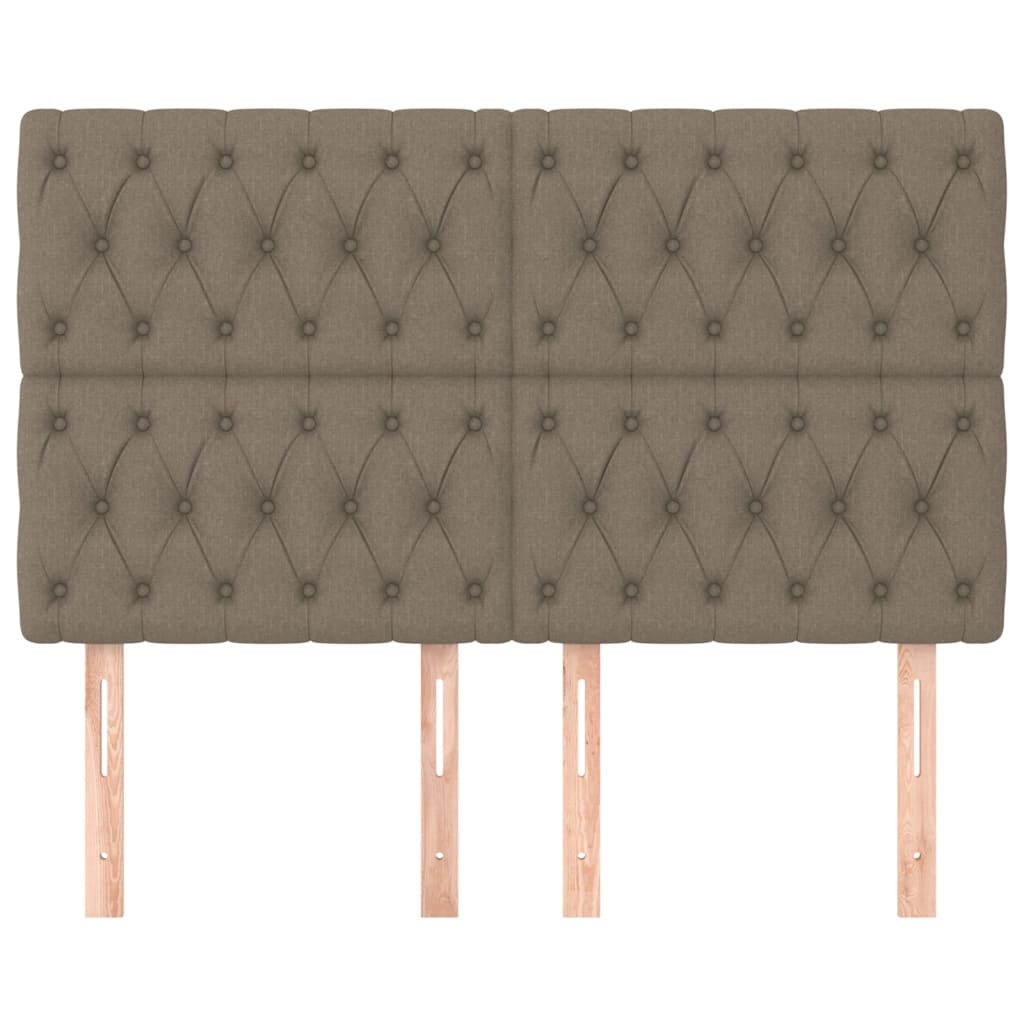 sengegavl taupe 144x7x118/128 cm stof