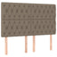 sengegavl taupe 160x7x118/128 cm stof