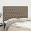 sengegavl taupe 160x7x118/128 cm stof