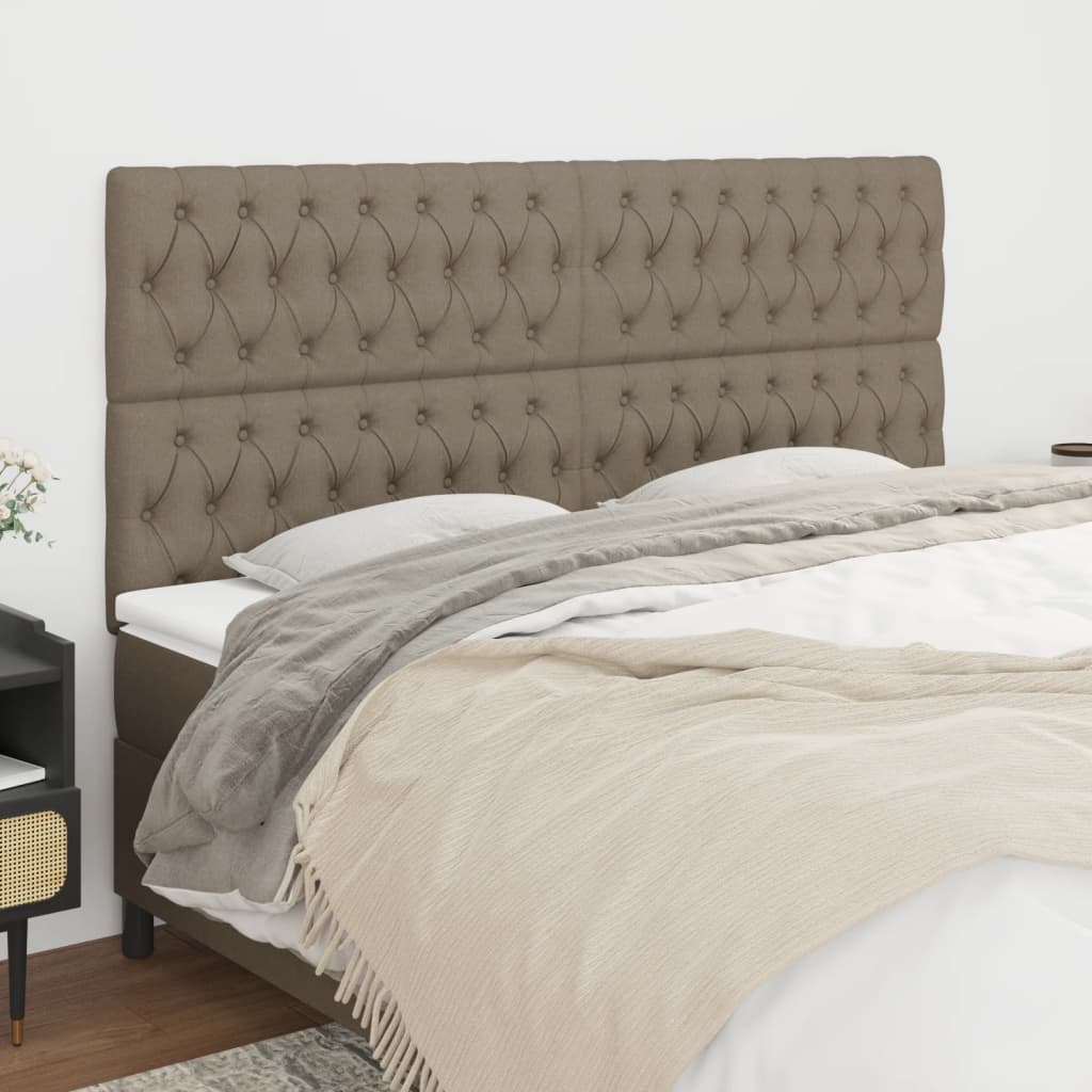 sengegavl taupe 180x7x118/128 cm stof