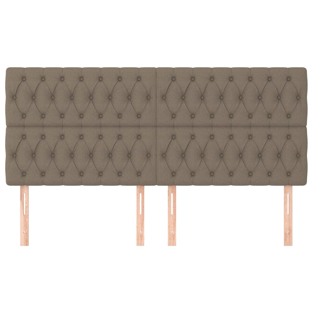 sengegavl taupe 200x7x118/128 cm stof