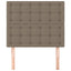 sengegavl taupe 80x5x118/128 cm stof