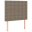 sengegavl Taupe 90x5x118/128 cm Stof