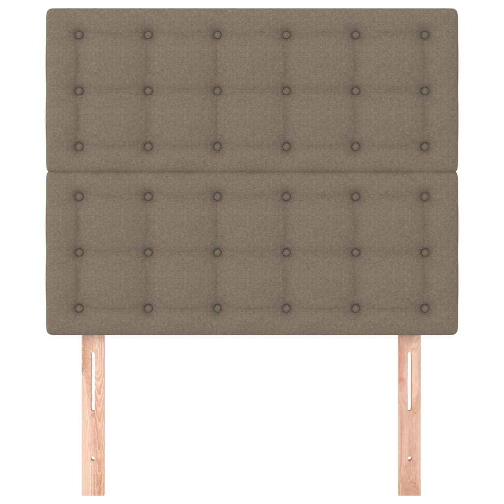 sengegavl Taupe 90x5x118/128 cm Stof
