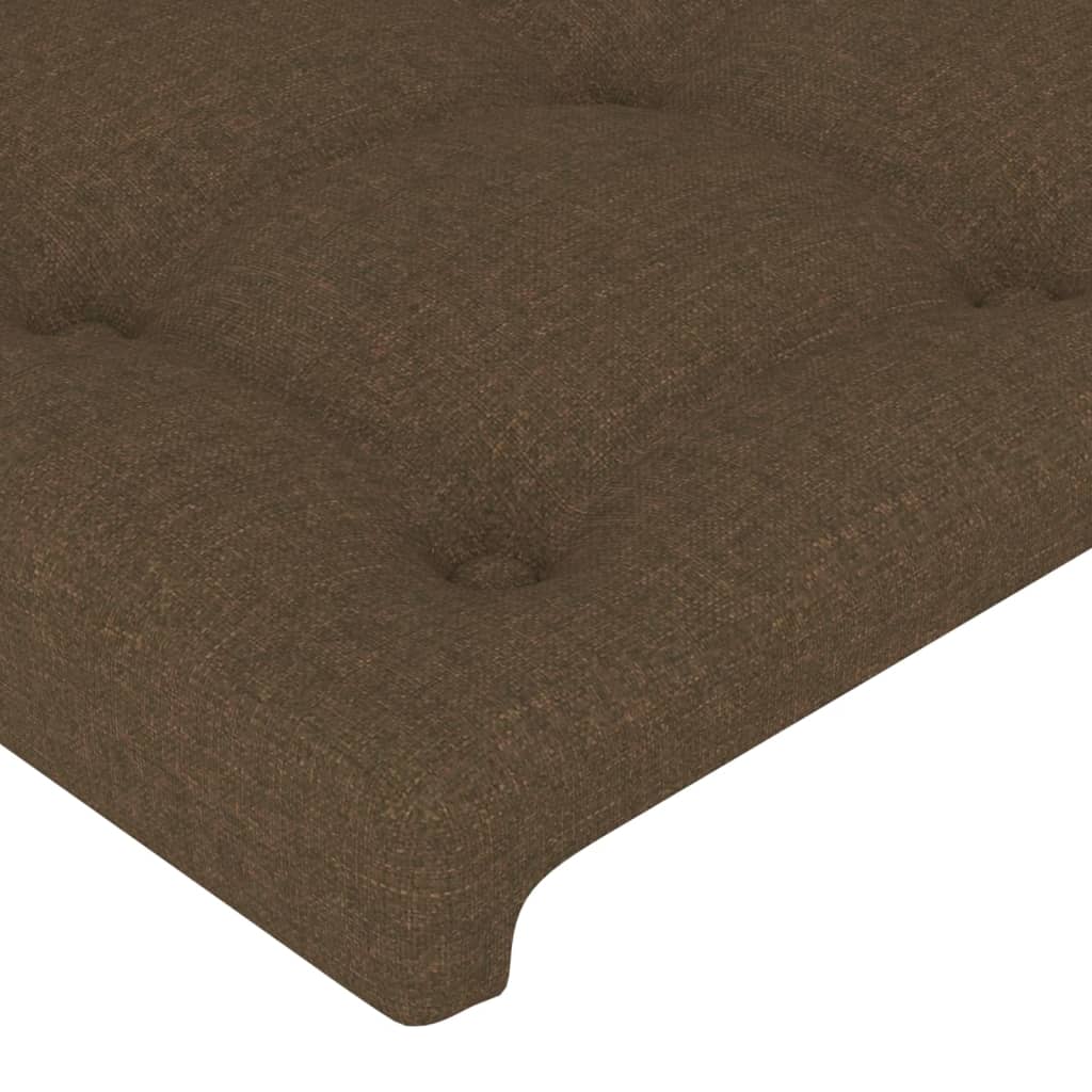 sengegavl mørkebrun 100x5x118/128 cm stof