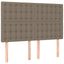 sengegavl taupe 144x5x118/128 cm stof
