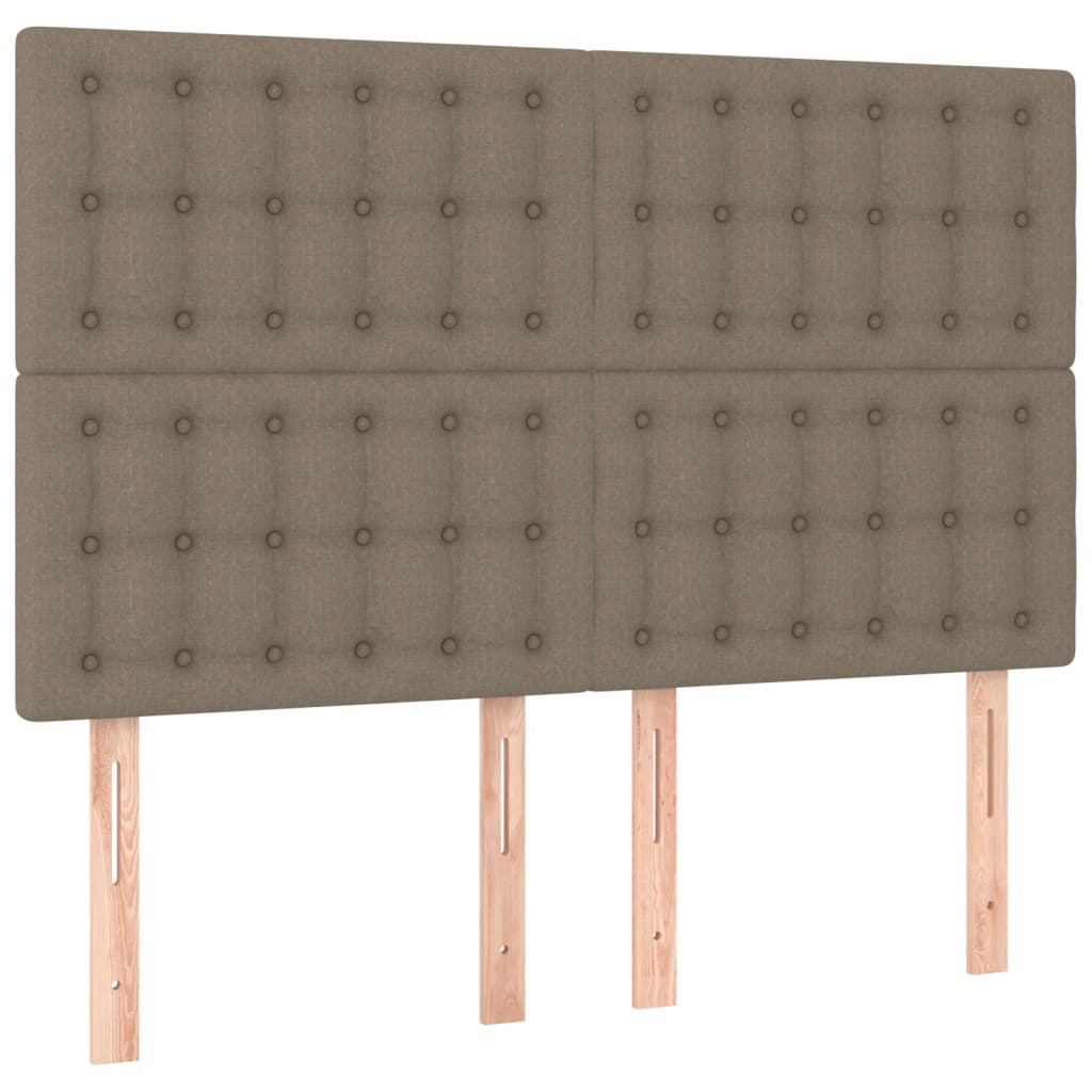 sengegavl taupe 144x5x118/128 cm stof