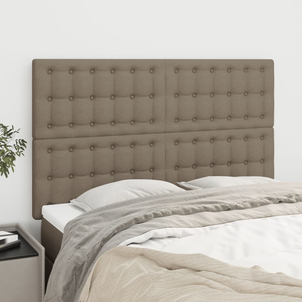 sengegavl taupe 144x5x118/128 cm stof