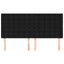 sengegavl sort 160x5x118/128 cm stof