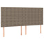 sengegavl taupe 160x5x118/128 cm stof