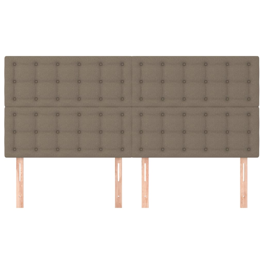 sengegavl taupe 180x5x118/128 cm stof