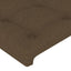sengegavl mørkebrun 200x5x118/128 cm stof