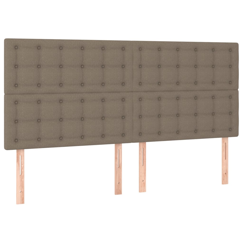 sengegavl taupe 200x5x118/128 cm stof