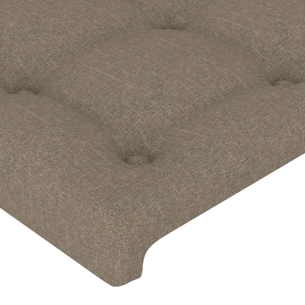 sengegavl taupe 200x5x118/128 cm stof