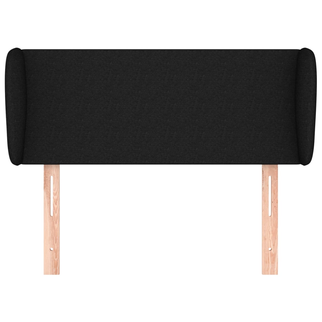 sengegavl med kanter 83x23x78/88 cm stof sort
