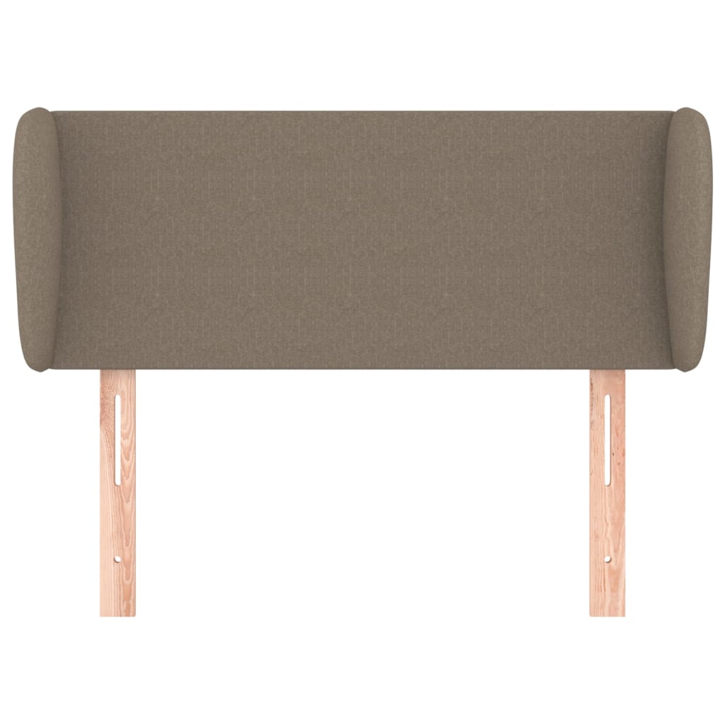 sengegavl med kanter 83x23x78/88 cm stof gråbrun