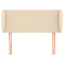 sengegavl med kanter 93x23x78/88 cm stof cremefarvet