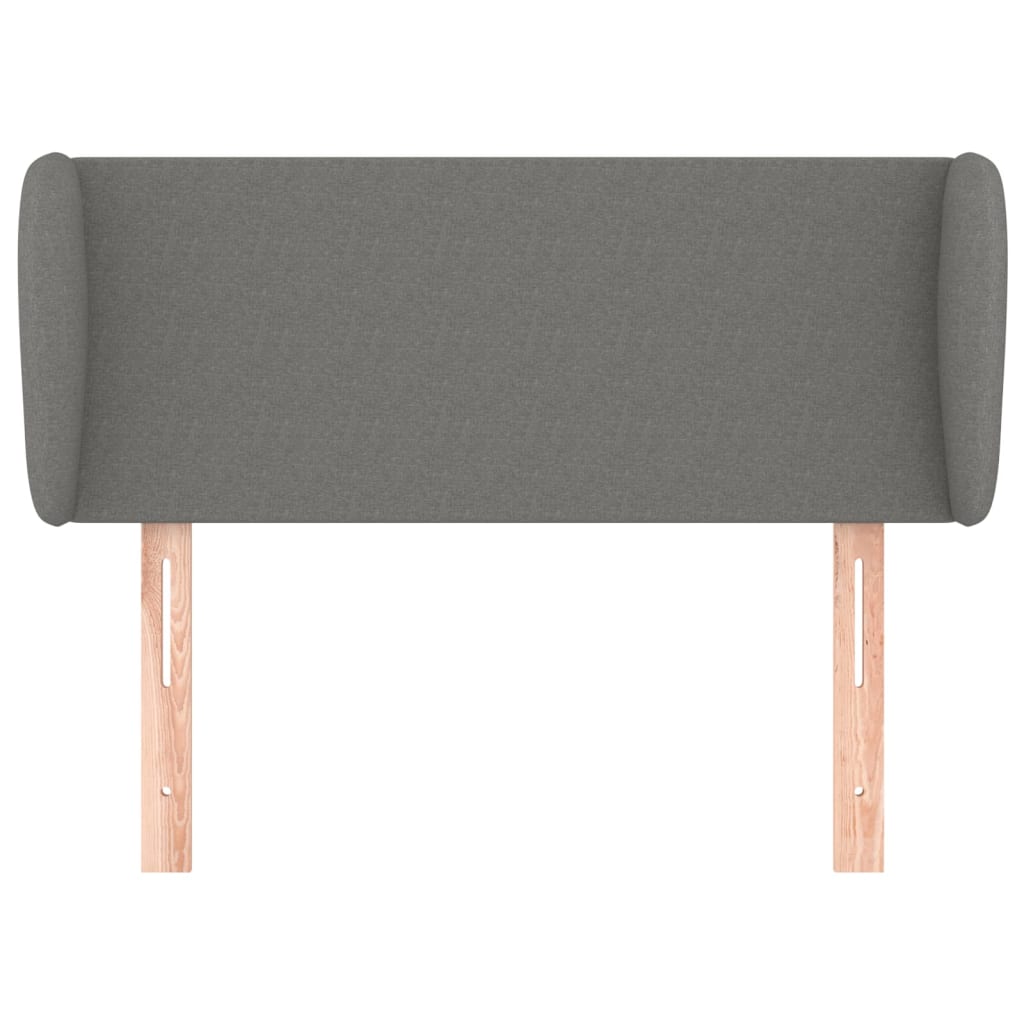 sengegavl med kanter 103x23x78/88 cm stof mørkegrå